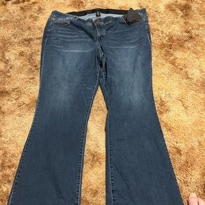 Dark wash bootcut jeans